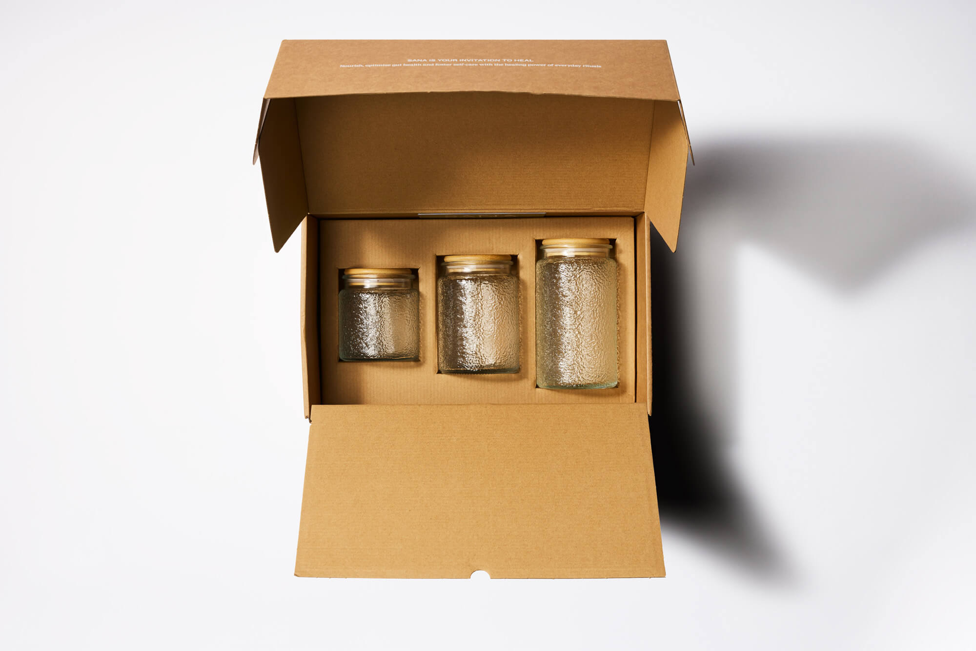 SANA Decorative Glass Canister Set - Clear