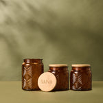 SANA Decorative Glass Canister Set – Amber