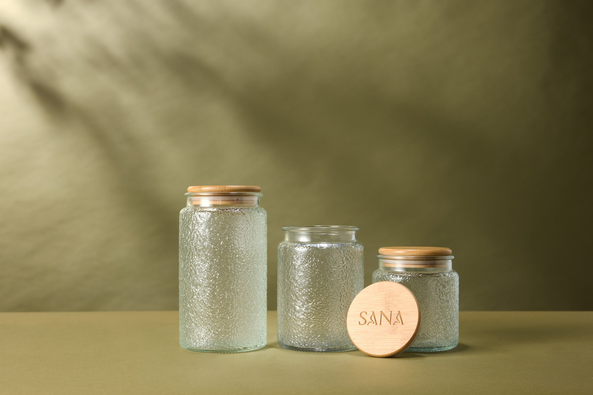 SANA Decorative Glass Canister Set – Clear