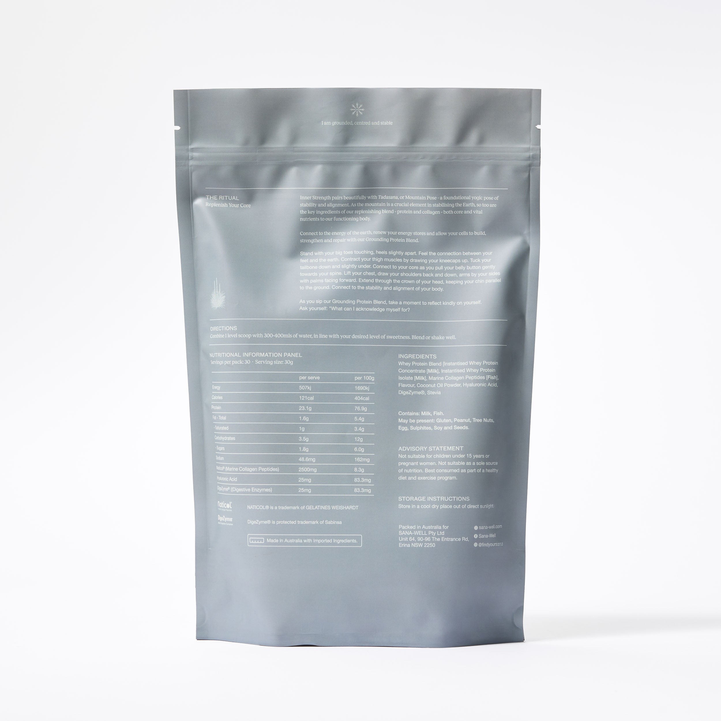 Grounding Protein Blend - nutritional information